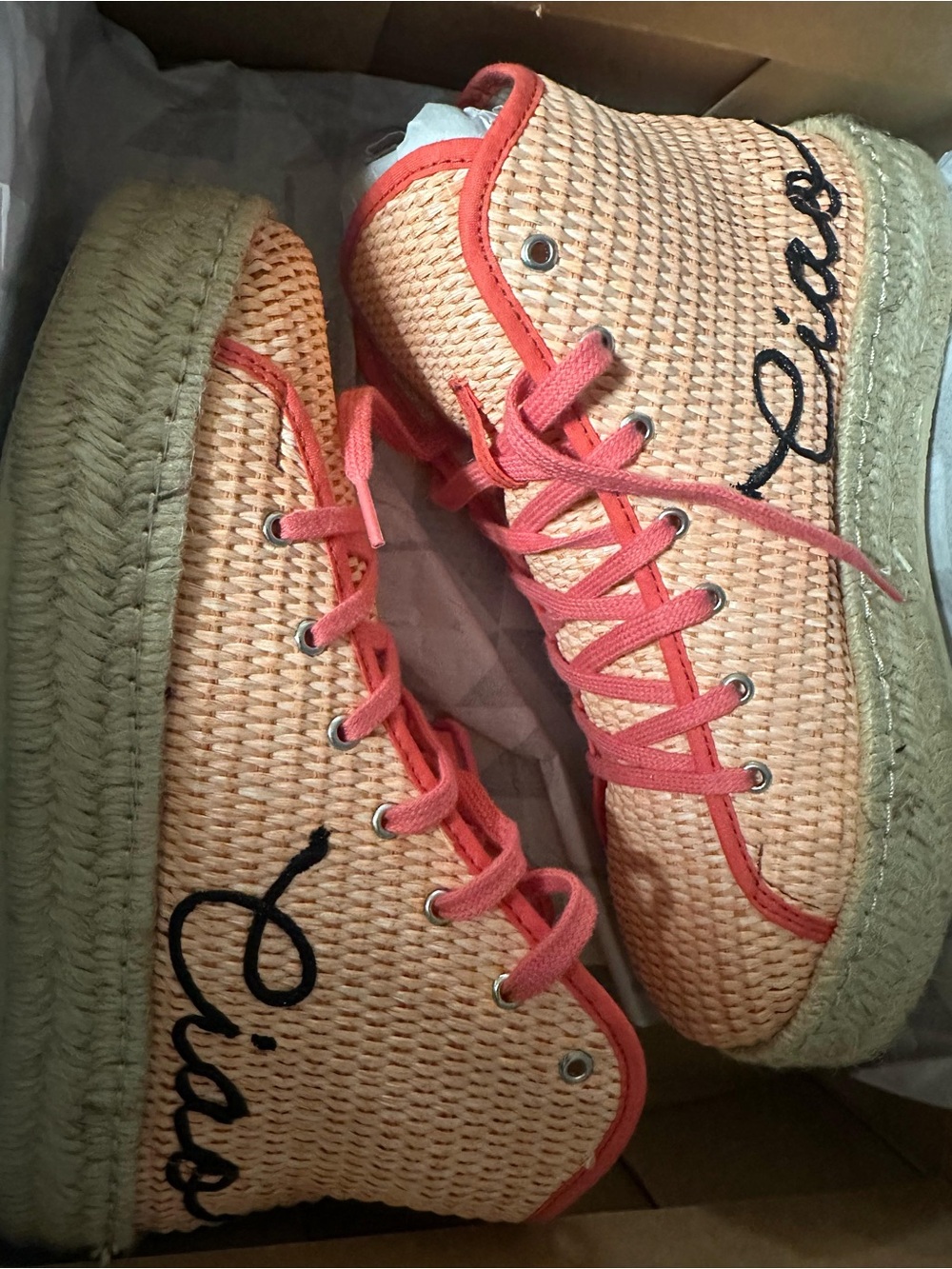 NIB Anthropologie Bella High-Top Espadrille Sneakers